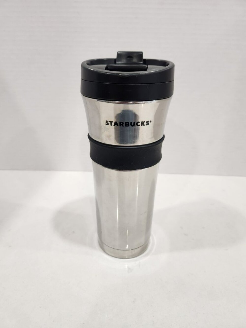 2014 Starbucks Tumbler Shiny Chrome Metal 16 fl oz Flip Lid